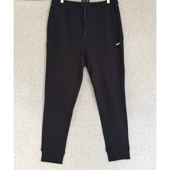 NEW! Hugo Boss Hadiko B Sweatpants Mens L Dark Blue Jersey Tapered Joggers NWT